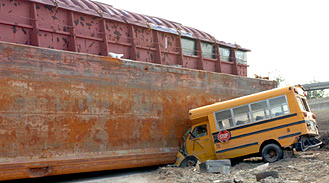 Barge at the Surekote Breach