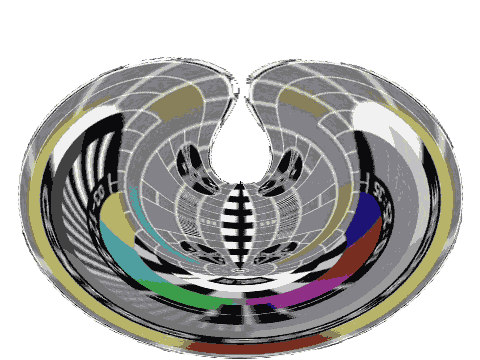 two passes of Photoshop polar coordinate filter