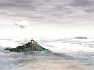 That's Mt. Harvard at left and Santiago distant